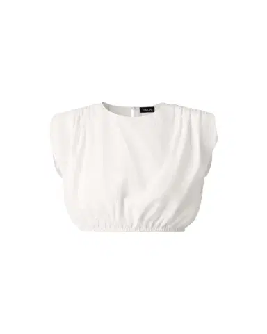 Toccin Sirelle Linen-Cotton Crop Top | Thumbnail 1