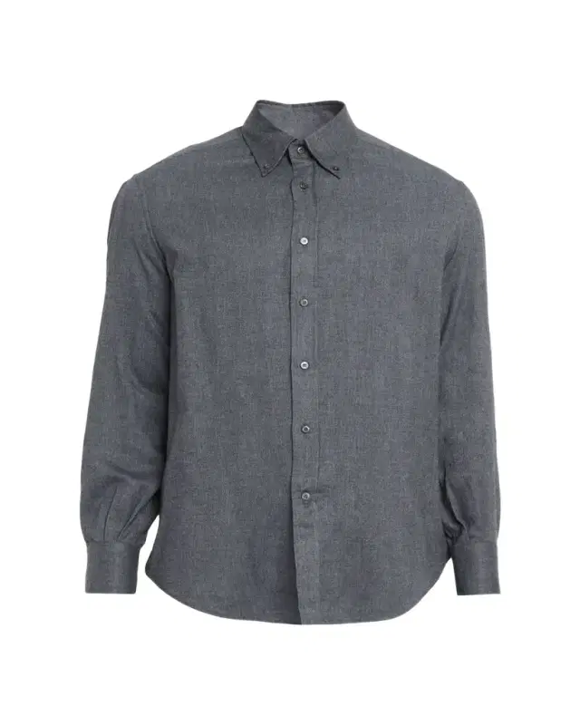 Brunello Cucinelli Men's Flannel Chevron Button-Down Shirt