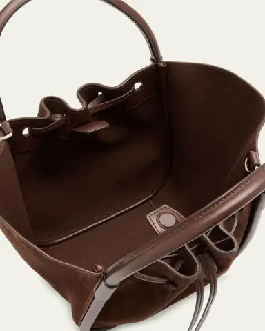Proenza Schouler Small Ruched Suede Tote Bag | Thumbnail 4