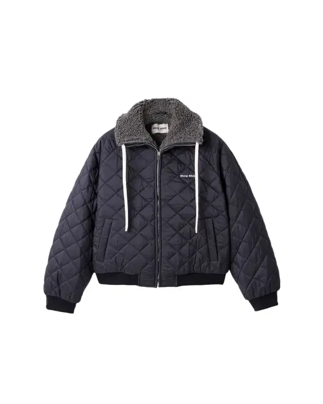 Miu Miu Sherpa-Lined Quilted Jacket