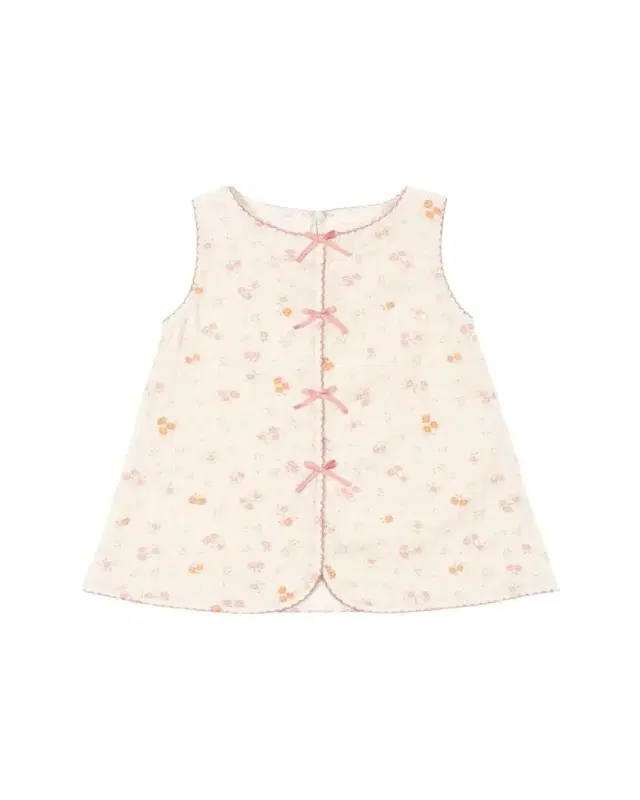 Girl's Elin Sleeveless Floral Picot-Trim Dress, Size 18M-10