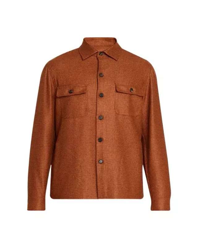 Cesare Attolini Men's Cashmere Pied de Poule Overshirt