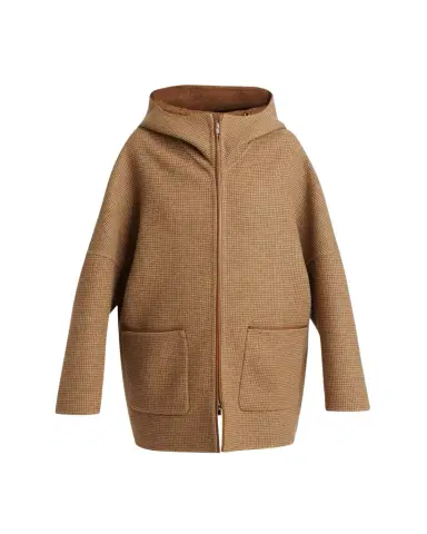 Kiton Houndstooth Wool-Cashmere Hooded Overcoat | Thumbnail 1 Kiton Houndstooth Wool-Cashmere Hooded Overcoat | Thumbnail 1