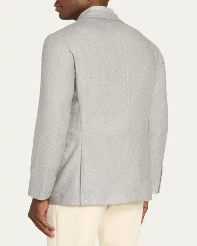 Brunello Cucinelli Men's Cavallery Silk and Cashmere Single-Breasted Sport Coat | Thumbnail 3