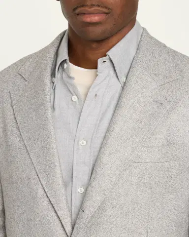 Brunello Cucinelli Men's Cavallery Silk and Cashmere Single-Breasted Sport Coat | Thumbnail 5