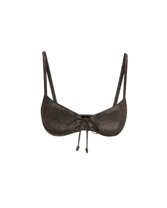Ulla Johnson Noa Tie-Front Bikini Top