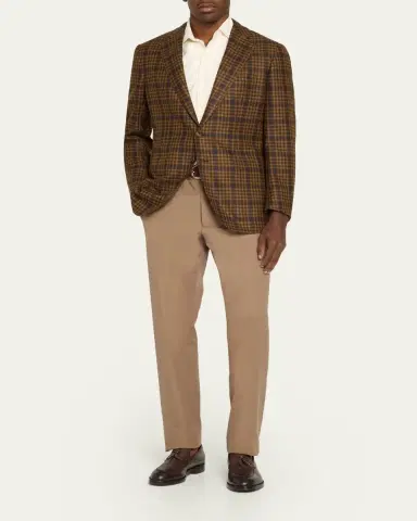 Cesare Attolini Men's Cashmere Plaid Single-Breasted Sport Coat | Thumbnail 2