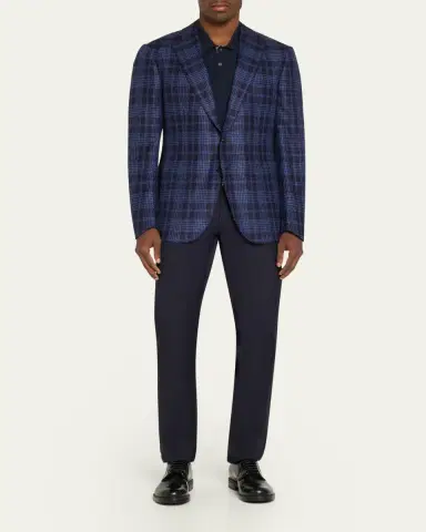Cesare Attolini Men's Cashmere Plaid Single-Breasted Sport Coat | Thumbnail 7