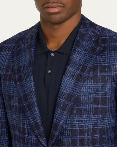 Cesare Attolini Men's Cashmere Plaid Single-Breasted Sport Coat | Thumbnail 10