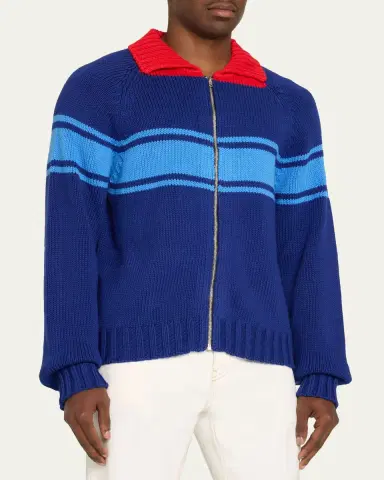 Marni Colorblocked Cotton Zip-Front Cardigan | Thumbnail 4