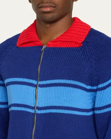 Marni Colorblocked Cotton Zip-Front Cardigan | Thumbnail 5