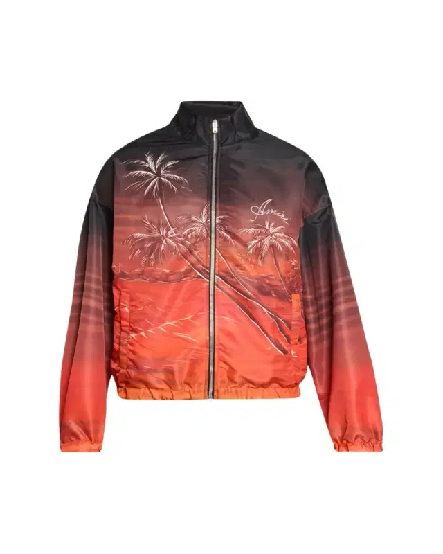 Amiri Men's Hawaii Logo Nylon Full-Zip Jacket