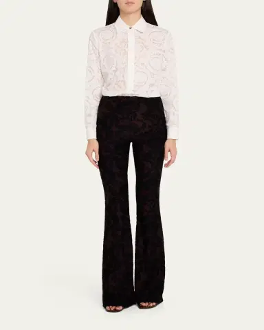 Etro Paisley Chenille Jacquard Flare Pants | Thumbnail 2 Etro Paisley Chenille Jacquard Flare Pants | Thumbnail 2
