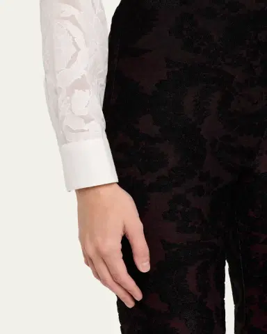 Etro Paisley Chenille Jacquard Flare Pants | Thumbnail 5 Etro Paisley Chenille Jacquard Flare Pants | Thumbnail 5