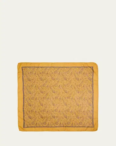 Massimo Alba Men's Cashmere-Silk Paisley Handkerchief | Thumbnail 3