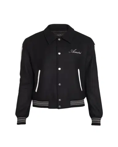 AMIRI Men's Wool Bones Snap-Front Blouson | Thumbnail 1