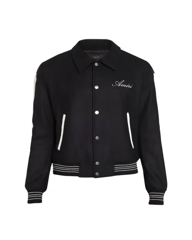 Amiri Men's Wool Bones Snap-Front Blouson