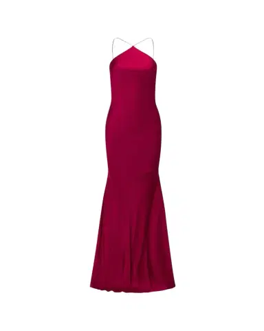 Alex Perry Halter Silk Satin Trumpet Gown | Thumbnail 1