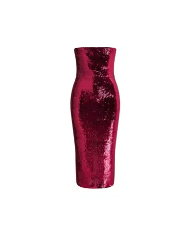 Alex Perry Strapless Sequined Mesh Midi Cocktail Dress | Thumbnail 1 Alex Perry Strapless Sequined Mesh Midi Cocktail Dress | Thumbnail 1