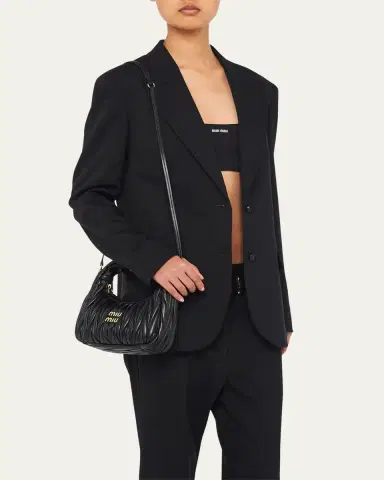Miu Miu Matelasse Quilted Top Handle Hobo Bag | Thumbnail 2 Miu Miu Matelasse Quilted Top Handle Hobo Bag | Thumbnail 2