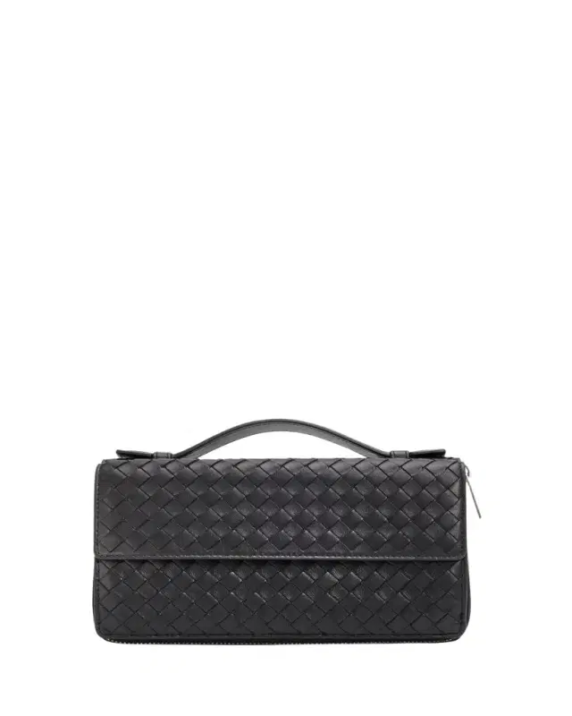 Bottega Veneta Men's Intrecciato Piccolo Top-Handle Leather Organizer