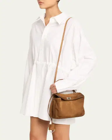 Balenciaga Rodeo Mini Smooth Suede Top-Handle Bag | Thumbnail 2