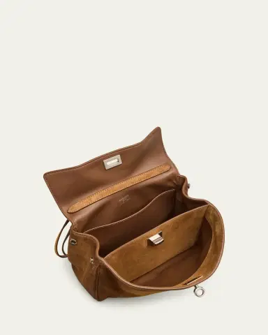 Balenciaga Rodeo Mini Smooth Suede Top-Handle Bag | Thumbnail 4