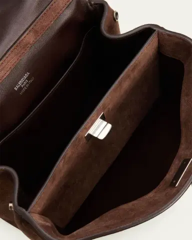 Balenciaga Rodeo Mini Smooth Suede Top-Handle Bag | Thumbnail 7
