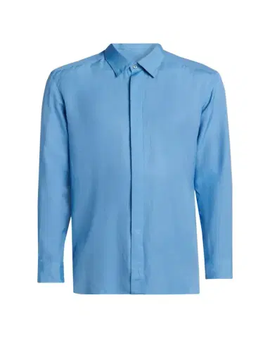 Tom Ford Men's Cotton and Silk Washed Twill Sport Shirt | Thumbnail 1 Tom Ford Men's Cotton and Silk Washed Twill Sport Shirt | Thumbnail 1