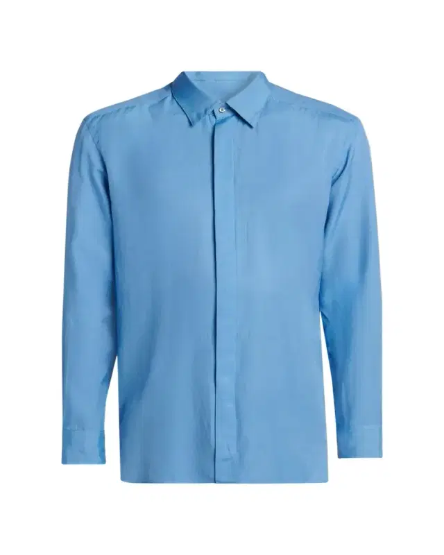 TOM FORD Men's Cotton and Silk Washed Twill Sport Shirt