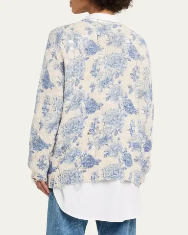 R13 Printed Boyfriend Cardigan | Thumbnail 3 R13 Printed Boyfriend Cardigan | Thumbnail 3