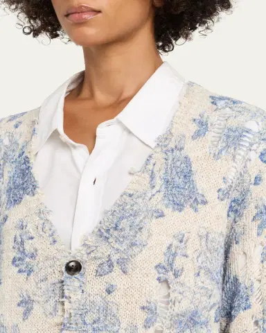 R13 Printed Boyfriend Cardigan | Thumbnail 5 R13 Printed Boyfriend Cardigan | Thumbnail 5