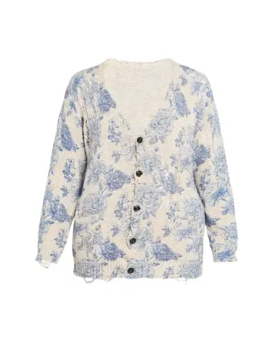 R13 Printed Boyfriend Cardigan | Thumbnail 1 R13 Printed Boyfriend Cardigan | Thumbnail 1