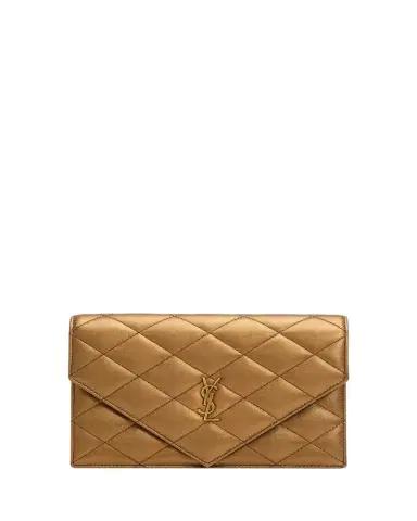 Saint Laurent Envelope Small YSL Wallet on Chain in Metallic Leather | Thumbnail 1 Saint Laurent Envelope Small YSL Wallet on Chain in Metallic Leather | Thumbnail 1