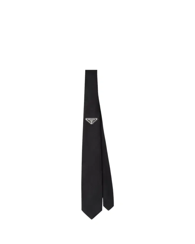 Prada Men's Needlepoint Silk Tie