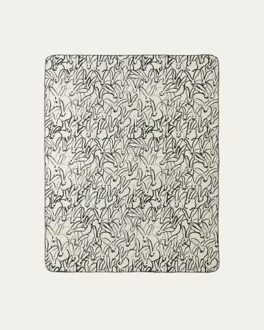 Hunt Slonem Best Bunnies Reversible Throw Blanket, 60" x 80" | Thumbnail 4