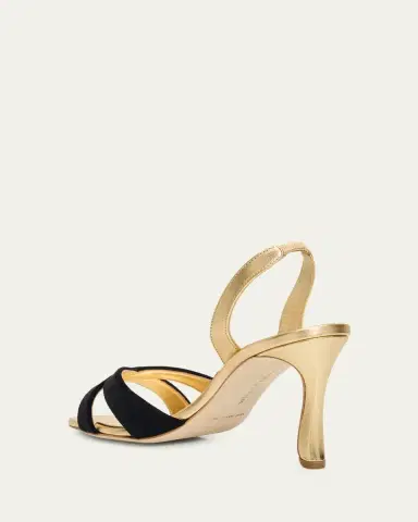 Manolo Blahnik 90mm Callydra Mixed Leather Slingback Sandals | Thumbnail 4 Manolo Blahnik 90mm Callydra Mixed Leather Slingback Sandals | Thumbnail 4