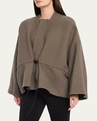 Rick Owens Sail Oversized Wool Flannel Jacket | Thumbnail 4
