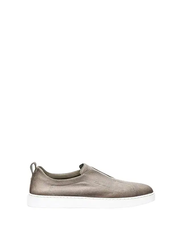 Men's Victory Logo Suede Slip-On Sneakers