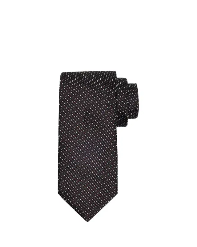Brioni Men's Silk and Cotton Micro Jacquard Tie