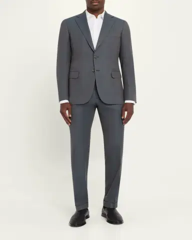 Brioni Men's Wool Tonal Two-Piece Suit | Thumbnail 2 Brioni Men's Wool Tonal Two-Piece Suit | Thumbnail 2