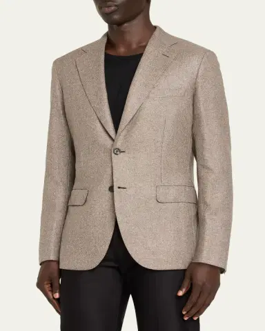 Brioni Men's Plume Wool Single-Breasted Sport Coat | Thumbnail 4 Brioni Men's Plume Wool Single-Breasted Sport Coat | Thumbnail 4