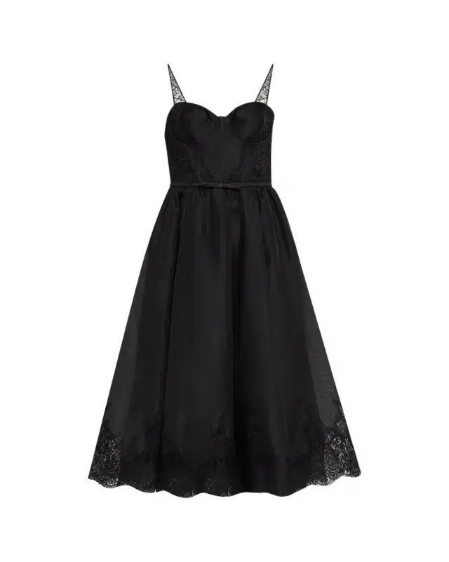 Zimmermann Valiant Lace-Trim Corset Dress
