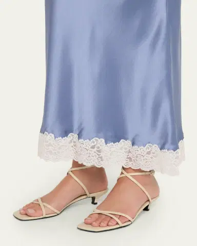 LoveShackFancy Janella Lace-Hem Silk Maxi Skirt | Thumbnail 5 LoveShackFancy Janella Lace-Hem Silk Maxi Skirt | Thumbnail 5