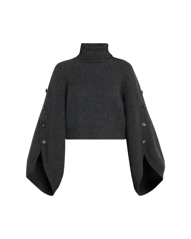 Valiant Buttoned Turtleneck Sweater
