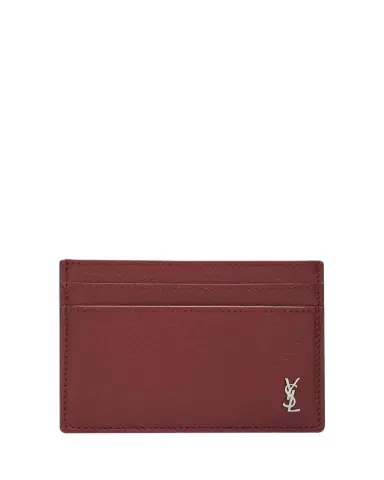 Saint Laurent Men's Cassandre Leather Card Holder | Thumbnail 1 Saint Laurent Men's Cassandre Leather Card Holder | Thumbnail 1