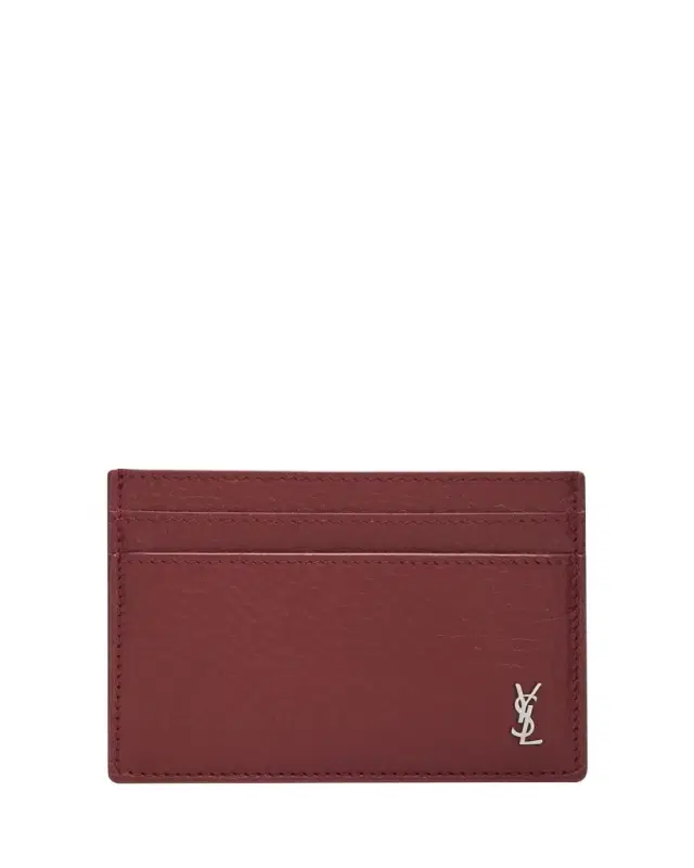 Saint Laurent Men's Cassandre Leather Card Holder