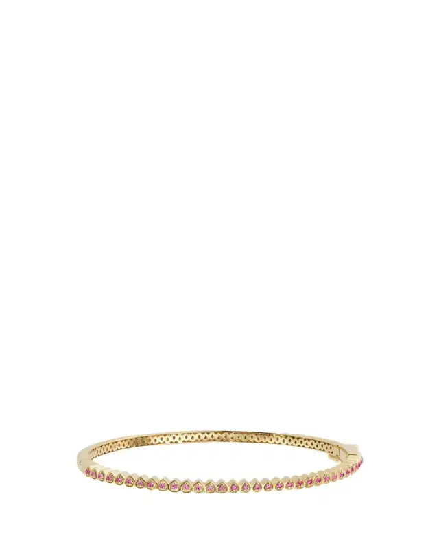 Orly Marcel 18K Petal Bangle Bracelet with Pink Sapphires