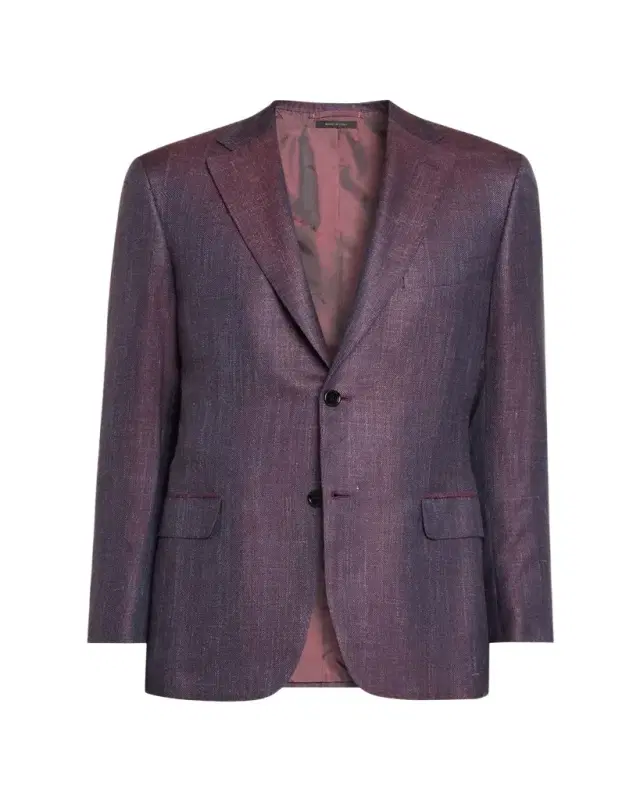 Brioni Men's Chevron Cashmere Single-Breasted Sport Coat