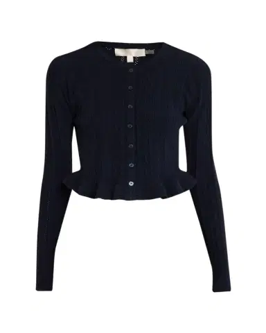 LoveShackFancy Orly Cropped Peplum Cardigan | Thumbnail 1 LoveShackFancy Orly Cropped Peplum Cardigan | Thumbnail 1